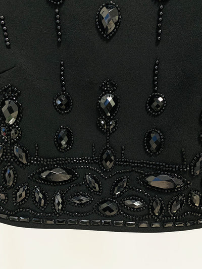 Conjunto de Vestido Corto Elegante con Incrustaciones de Diamantes - Dos Piezas - Image 13