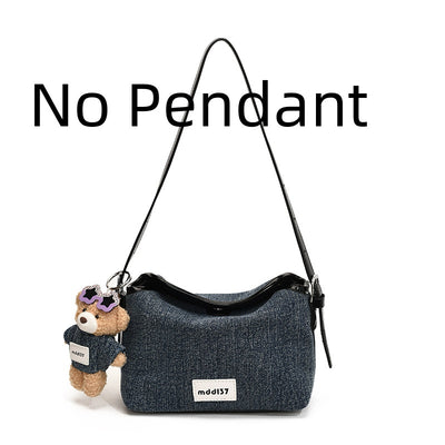 Bolsa Retro de Mezclilla para Commuter - Crossbody Casual Versátil - Image 9