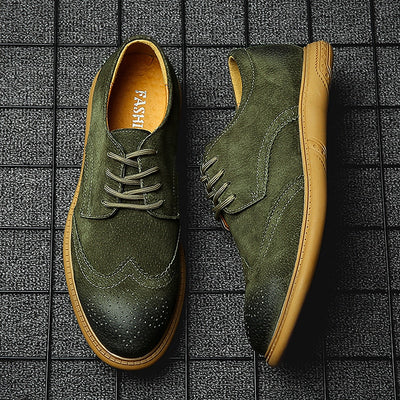 Zapatos Casuales de Cuero de Cerdo para Hombre - Estilo Británico Trendy