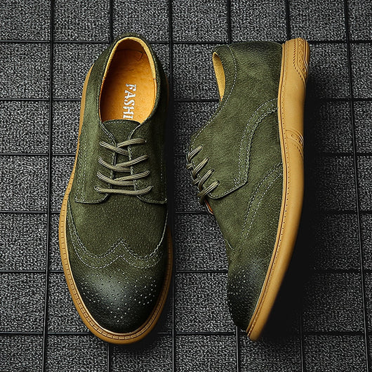 Zapatos Casuales de Cuero de Cerdo para Hombre - Estilo Británico Trendy