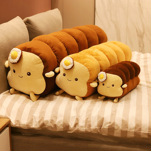 Almohada Peluche Pan Tostado - Cojín Gigante Suave para Dormir