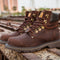 Botas Altas Impermeables para Hombre con Forro de Ante Rojo