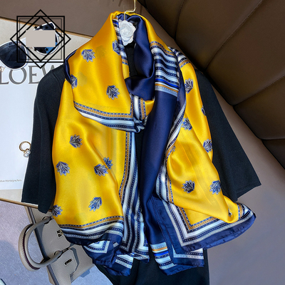 Foulard Ligero de Seda para Mujer - Bufanda Larga Elegante de Verano - Image 24
