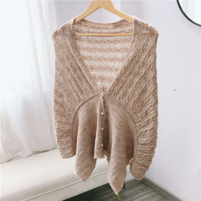 Cardigan de Punto Liso para Mujer - Abrigo Cálido de Hombros - Image 11
