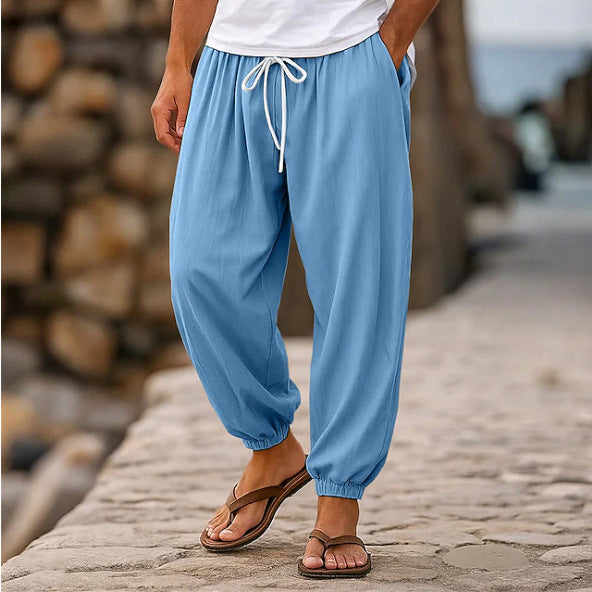 Shorts de Playa Holgados para Hombre en Colores Sólidos