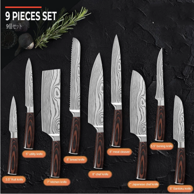 Juego de Cuchillos de Chef Profesionales - Cuchilla, Fileteador y Rebanador - Image 7