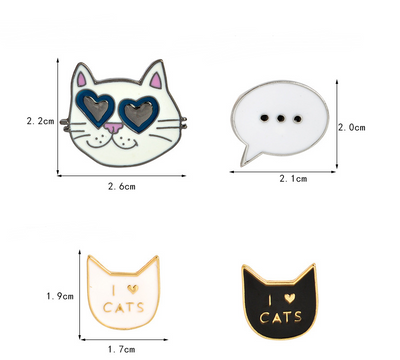 Broche Gato de Dibujos Animados con Efecto Goteo - Image 7