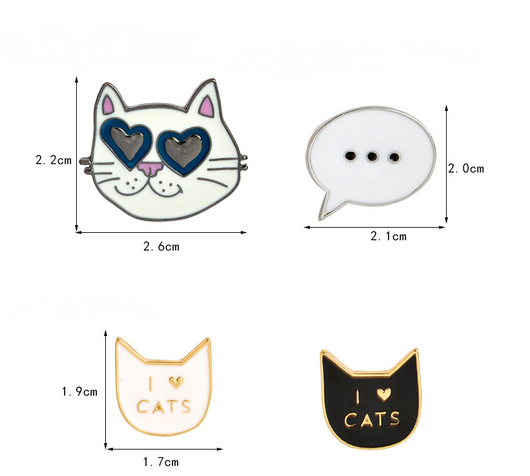 Broche Gato de Dibujos Animados con Efecto Goteo - Image 7