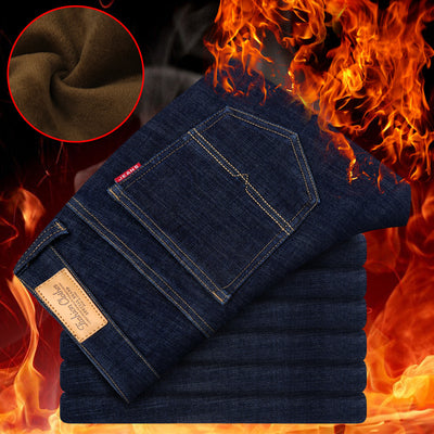 Pantalones Vaqueros Gruesos y Cálidos en Terciopelo - Image 3