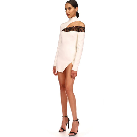 Vestido Bandage Ajustado con Detalles de Encaje - Image 7
