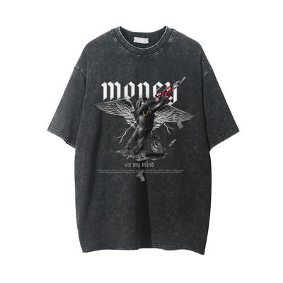 Camiseta Estampada Lavada y Desgastada para Hombre - Image 3