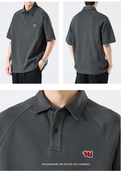 Camiseta Holgada Retro Americana Bordada para Hombre - Image 19