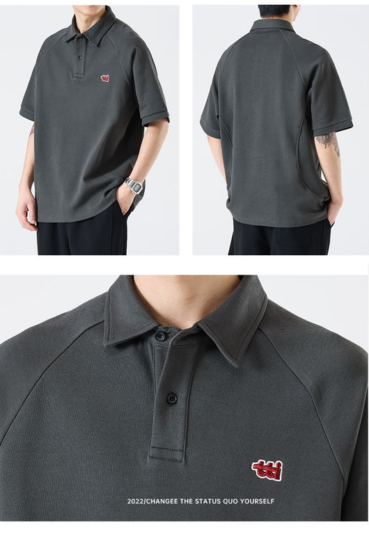 Camiseta Holgada Retro Americana Bordada para Hombre - Image 19