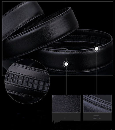 Cinturón Casual para Hombre con Hebilla Automática Estilo Murciélago Vintage - Image 2