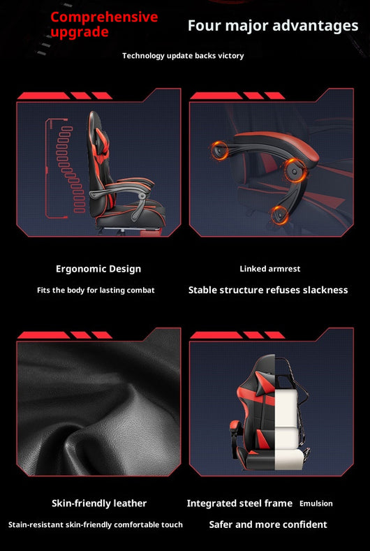 Silla Gamer Reclinable con Masaje para Oficina en Casa - Image 11