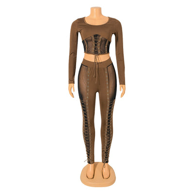 Conjunto de Dos Piezas Elegante con Costuras Decorativas y Mangas Largas - Image 23