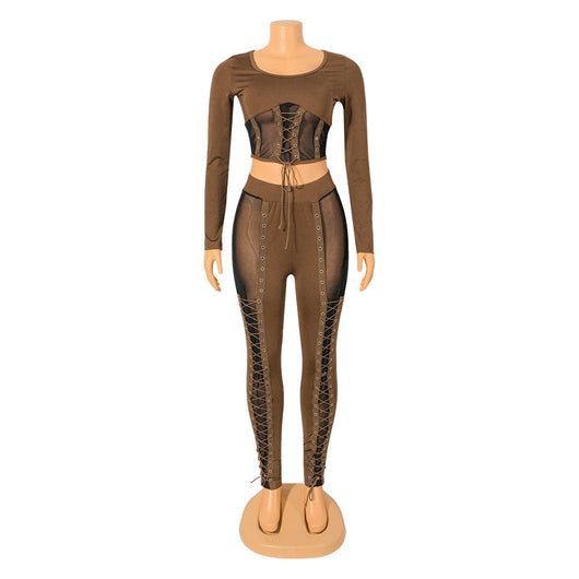 Conjunto de Dos Piezas Elegante con Costuras Decorativas y Mangas Largas - Image 23