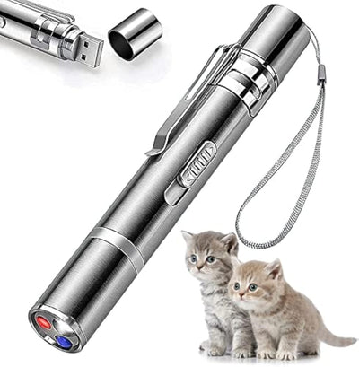 Juguete Interactivo para Gatos con Puntero LED y Varita - Entretenimiento para Gatos y Perros