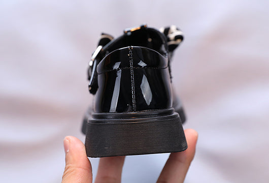 Zapatos de Cuero para Niñas con Moño Brillante - Estilo Princesa - Image 8