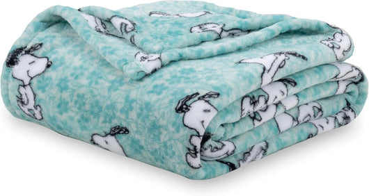 Cobija de felpa Peanuts Velvet Loft Snoopy 140 x 178 cm – Diseño The Flying Ace, oficial y ultra suave - Tekeno