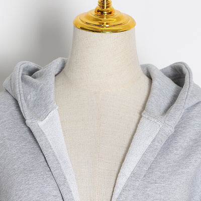Sudadera con Capucha Ajustada al Cuerpo Cuello en V - Image 5