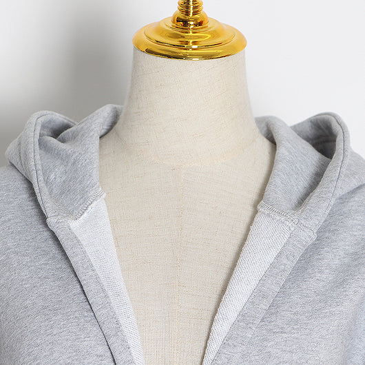 Sudadera con Capucha Ajustada al Cuerpo Cuello en V - Image 5