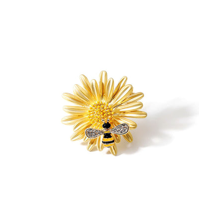 Broche Abeja y Margarita Elegante para Mujer - Image 11