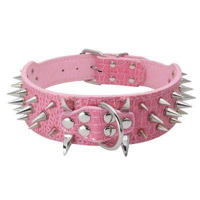 Collar de Cuero para Perro Grande con Púas Negras - Image 10