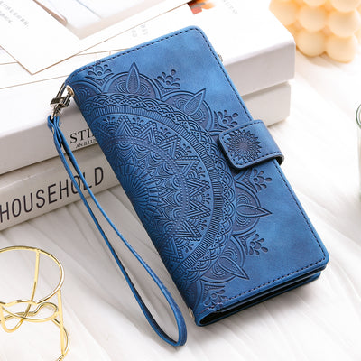 Funda Cartera Teléfono Cuero Grabado - Organizador de Tarjetas con Cierre - Image 29