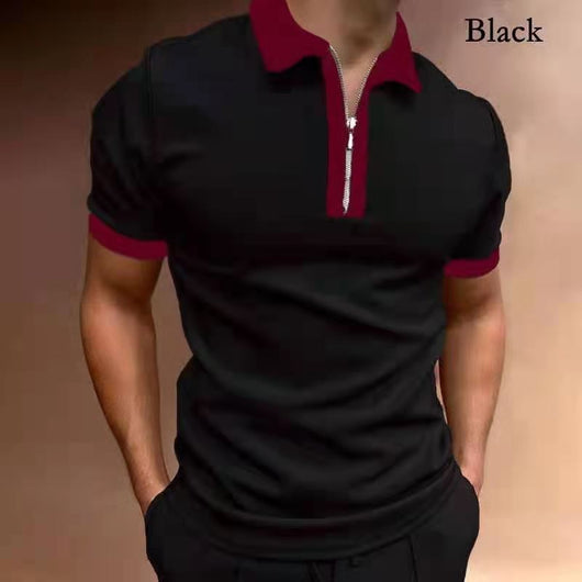 Polo Shirt Tejido Jacquard con Cierre - Camiseta Elegante para Hombre - Image 2