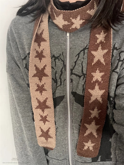 Bufanda Tejida con Estrellas para Otoño e Invierno - Image 21