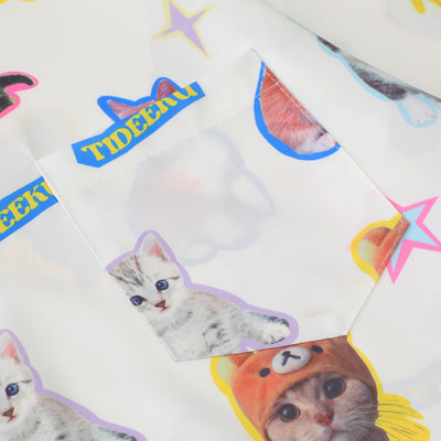 Camisa Estampada con Diseño Gatito para Hombre - Image 4