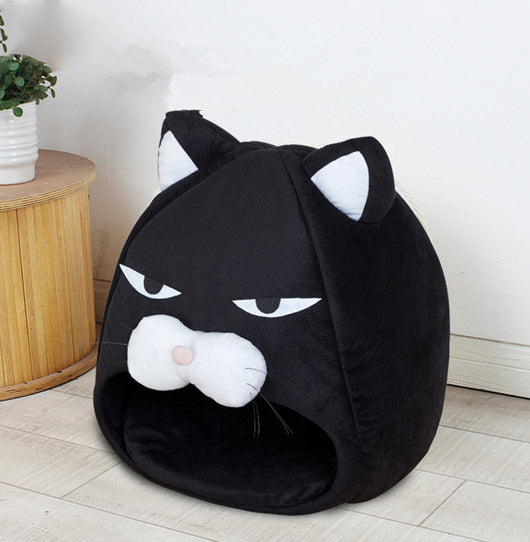 Casa Cama para Gatos con Nido Acogedor y Tapete Absorbente - Image 7