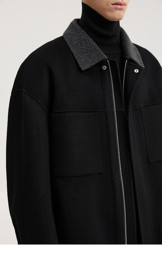 Chaqueta de Lana Doble Faz con Cuello de Lana de Cordero Premium - Image 30