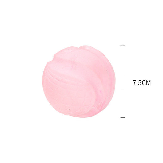 Light blue textured TPR foam dog toy ball, 7.5cm in diameter, for pet play and chewing. - Image 12