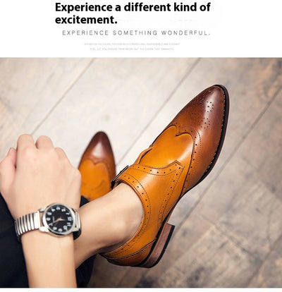 Zapatos de Cuero para Hombre con Bloques de Color - Tendencia Moderna - Image 24
