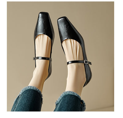 Zapatos Mujer Punta Cuadrada con Tacón de 3cm - Image 11