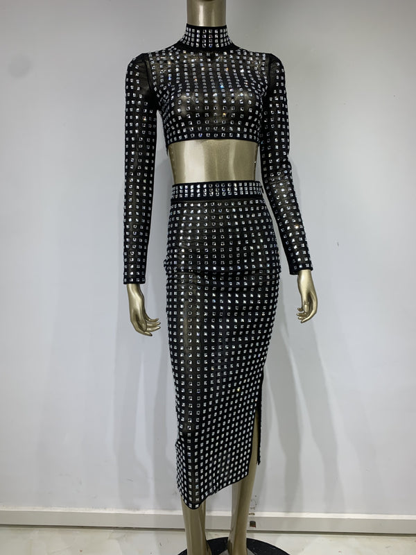 Falda Ajustada con Remaches para Mujer - Conjunto de Moda Hot Girl - Image 7