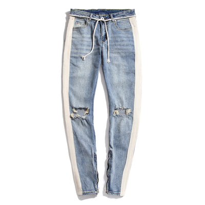 Jeans Slim Destruidos con Cierre Lateral y Rasgados en Rodillas - Image 8