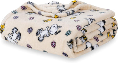 Cobija de felpa Peanuts Velvet Loft Snoopy 140 x 178 cm – Diseño The Flying Ace, oficial y ultra suave - Tekeno