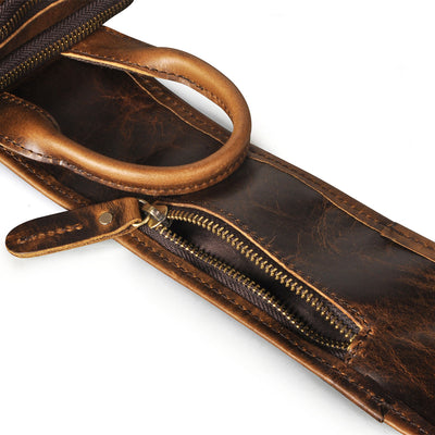 Bolsa de Pecho Retro en Cuero Crazy Horse Premium para Hombre - Image 18