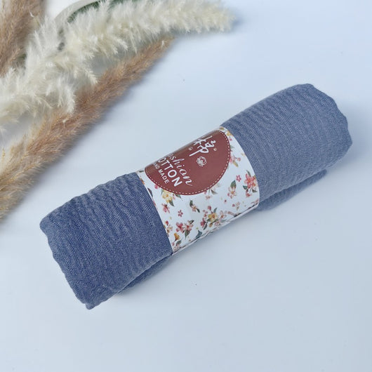 Pañuelo de Algodón y Lino Arrugado Monocromático - Image 28