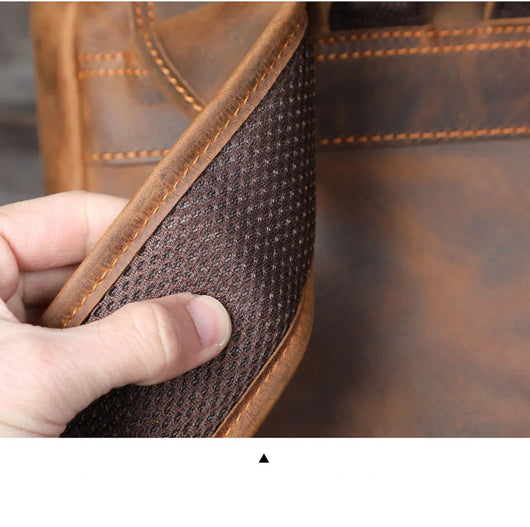 Mochila de Cuero Vintage Crazy Horse de Gran Capacidad - Image 18