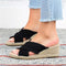 Pantuflas de Tacón Alto con Trenzado de Cáñamo y Denim Ligero