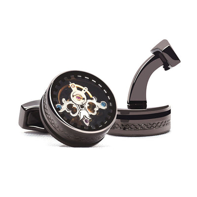 Gemelos Tourbillon Lujo Minimalista Estilo Francés Movimiento Punk - Image 8
