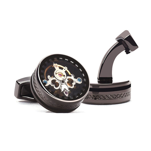 Gemelos Tourbillon Lujo Minimalista Estilo Francés Movimiento Punk - Image 8