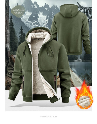 Abrigo de Invierno para Hombre con Lana de Cordero Engrosada - Image 10