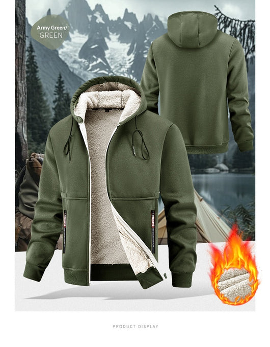 Abrigo de Invierno para Hombre con Lana de Cordero Engrosada - Image 10