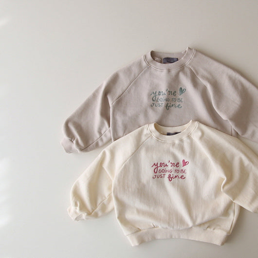 Suéter Infantil Oversize con Bordado de Letras - Manga Larga Cuello Redondo - Image 29