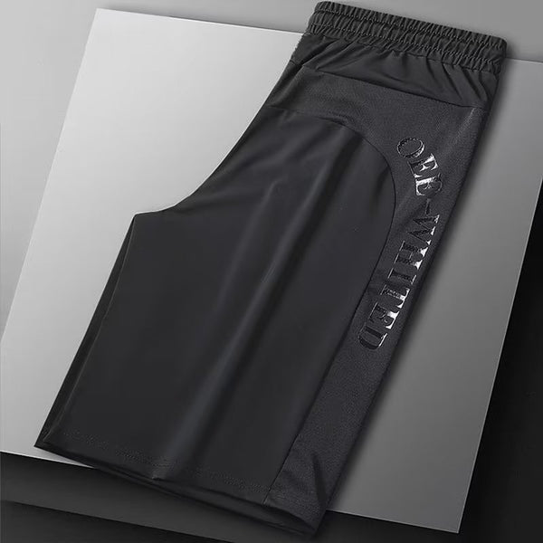 Pantalones Ice Silk Estilo Hong Kong para Hombre - Verano Ligero y Holgado
